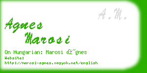 agnes marosi business card